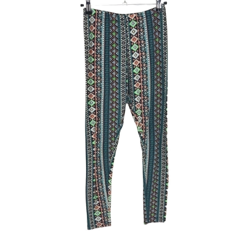 Rue21 Multi‎ Pattern Geo Stripped Leggings Size Medium